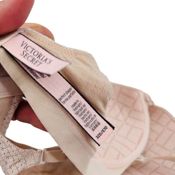 Victoria’s Secret ivory blush perfect shape padded push up bra 32D - Picture 6 of 6